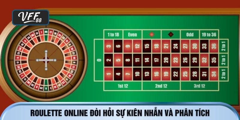 Roulette online đòi hỏi sự kiên nhẫn và phân tích